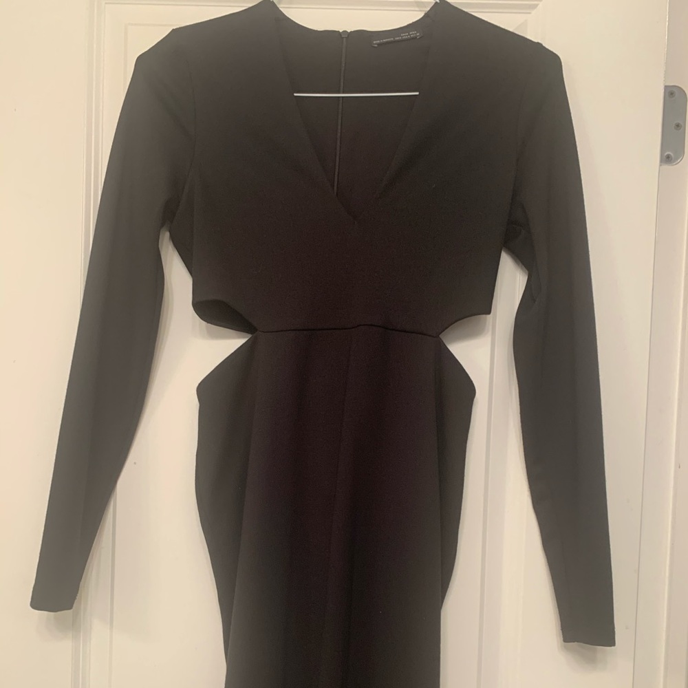 Black Zara Midi w/ cut out sides